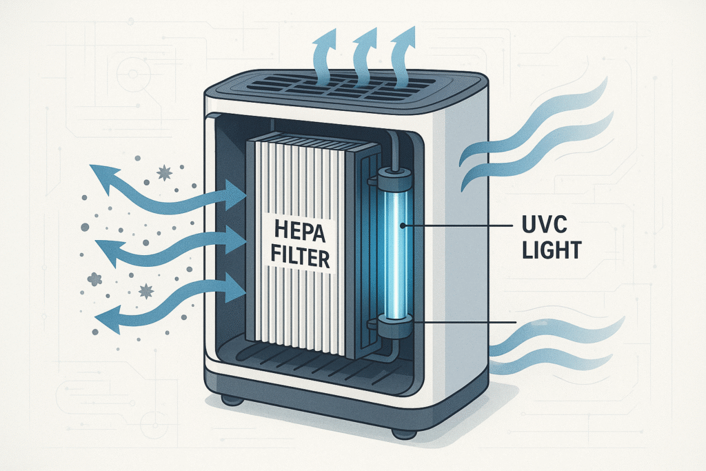 HEPA and UVC air purifiers for allergies